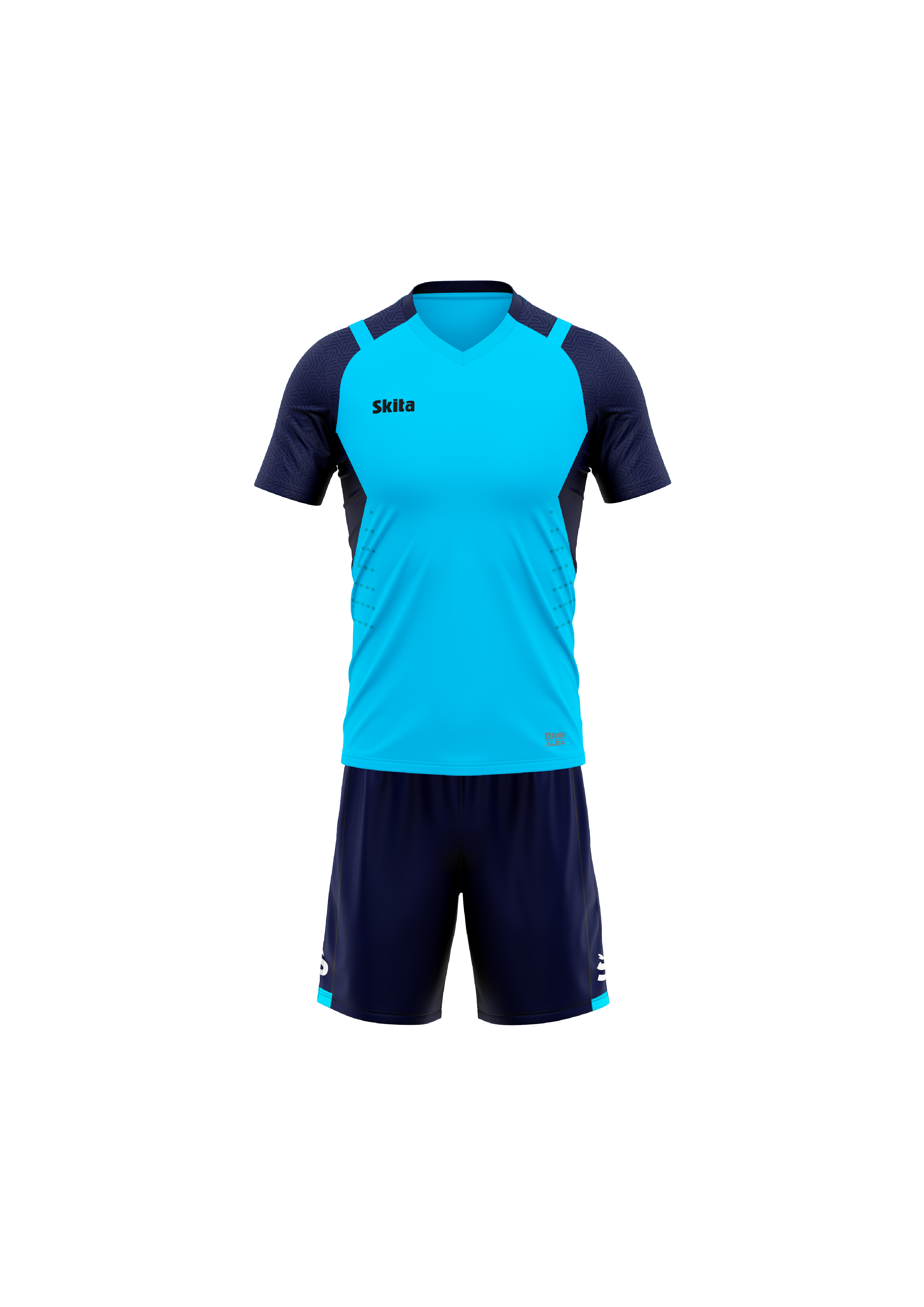 Maillot short ALBA  bleu ciel/ bleu nuit